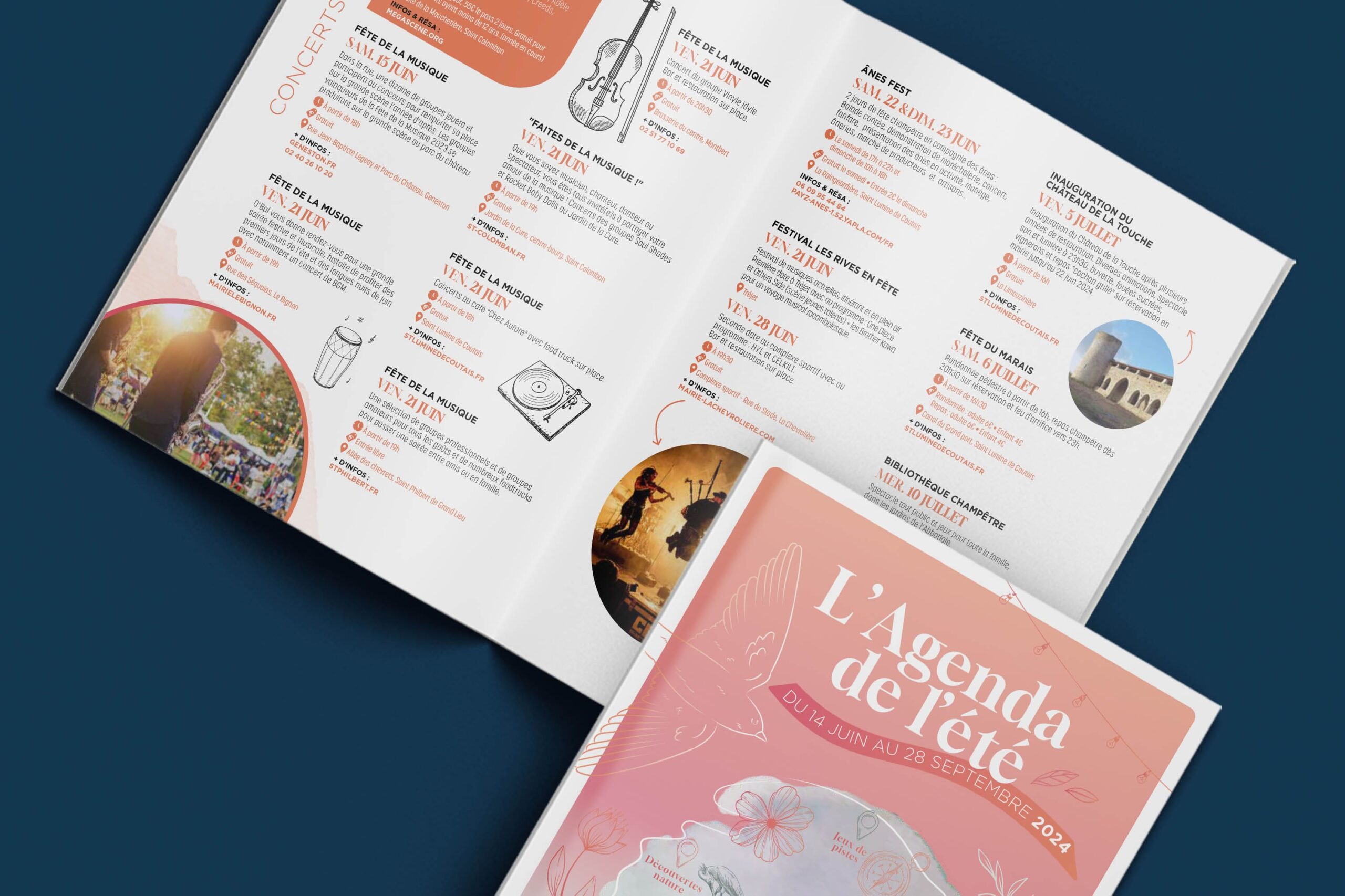 Réalisation agenda été grand lieu tourisme par Com Together