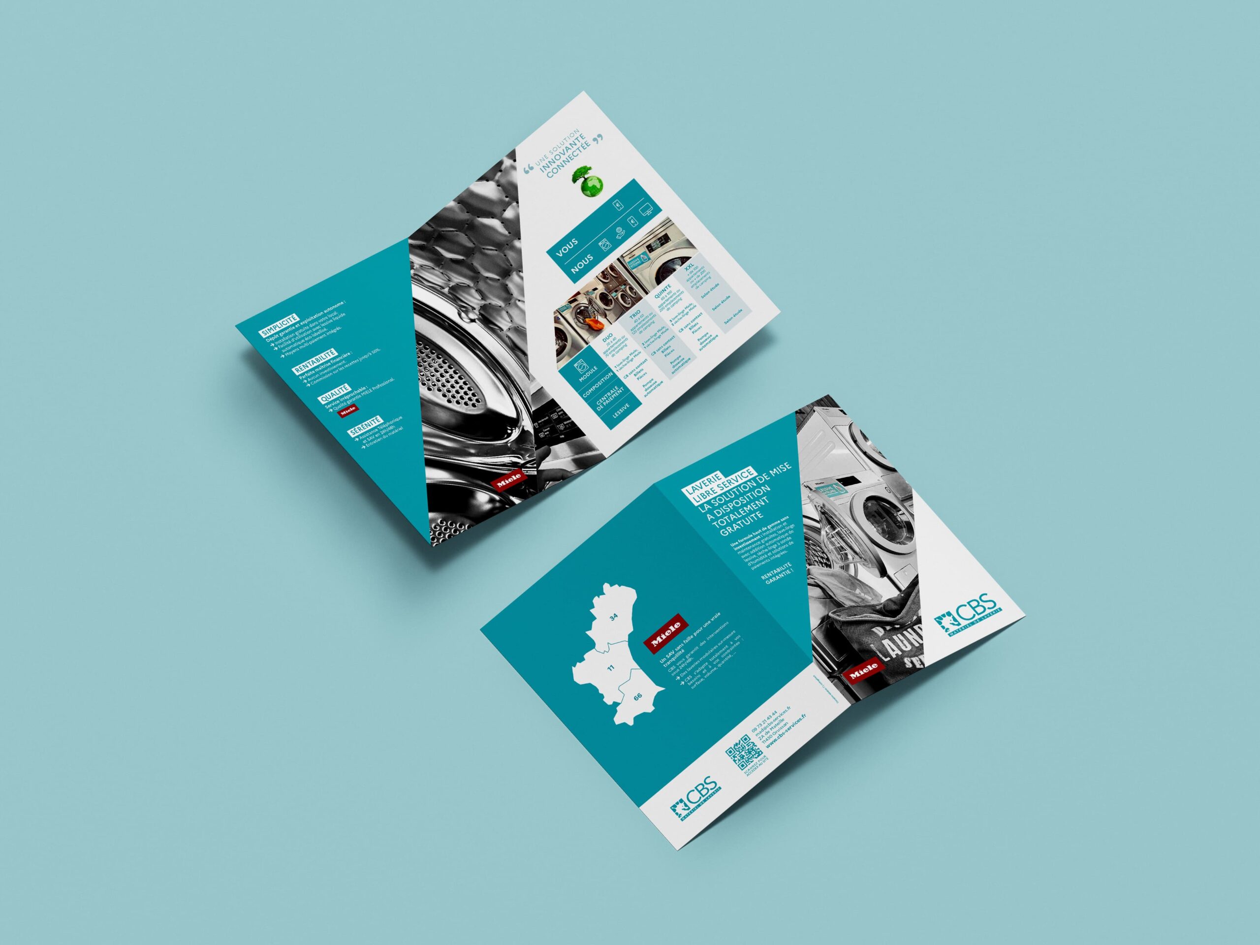 Présentation brochure de CBS Services par l'agence Com Together