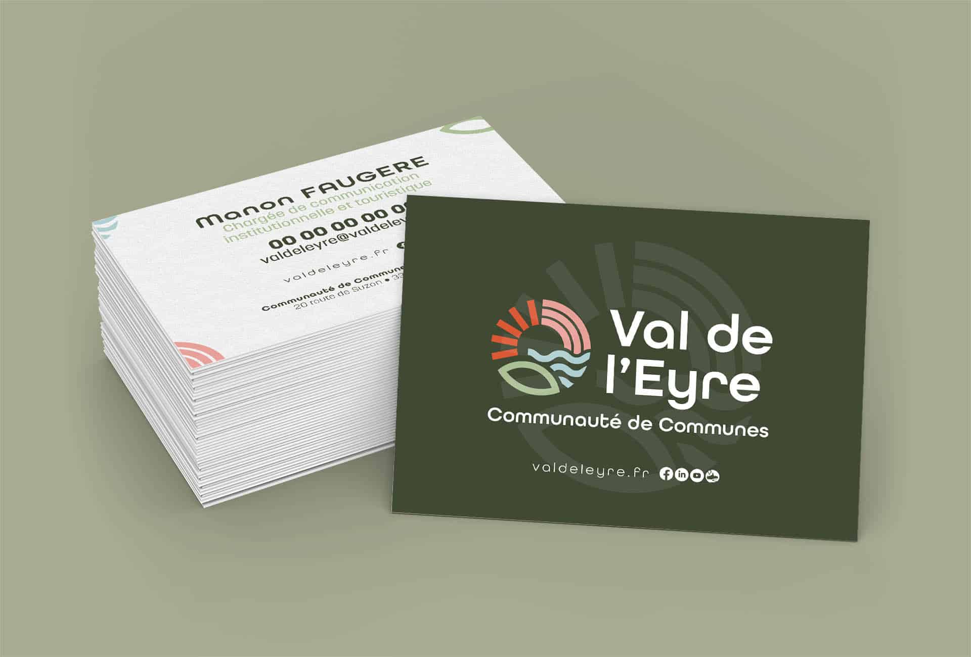 réalisation carte de visite Val de l'Eyre
