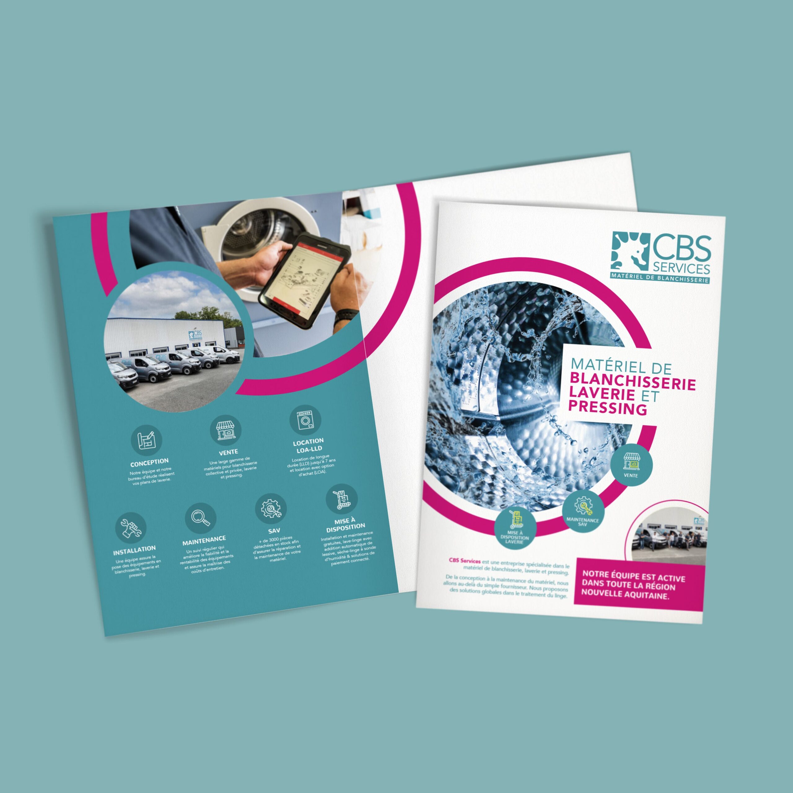 Chemise CBS Services par l'agence Com Together
