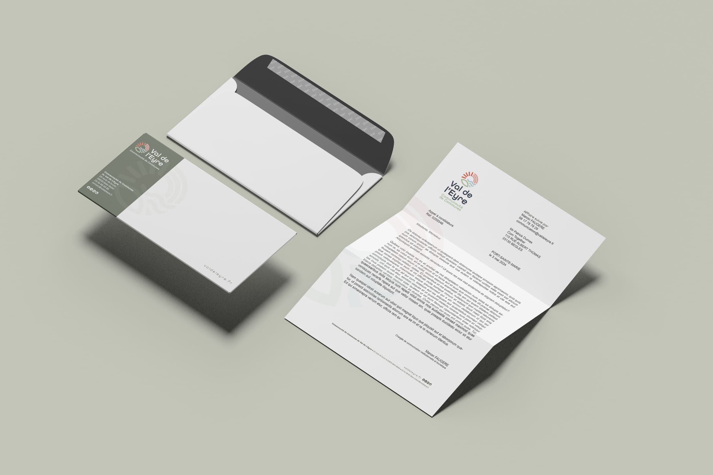 modele courrier Val de l'Eyre par l'agence Com Together