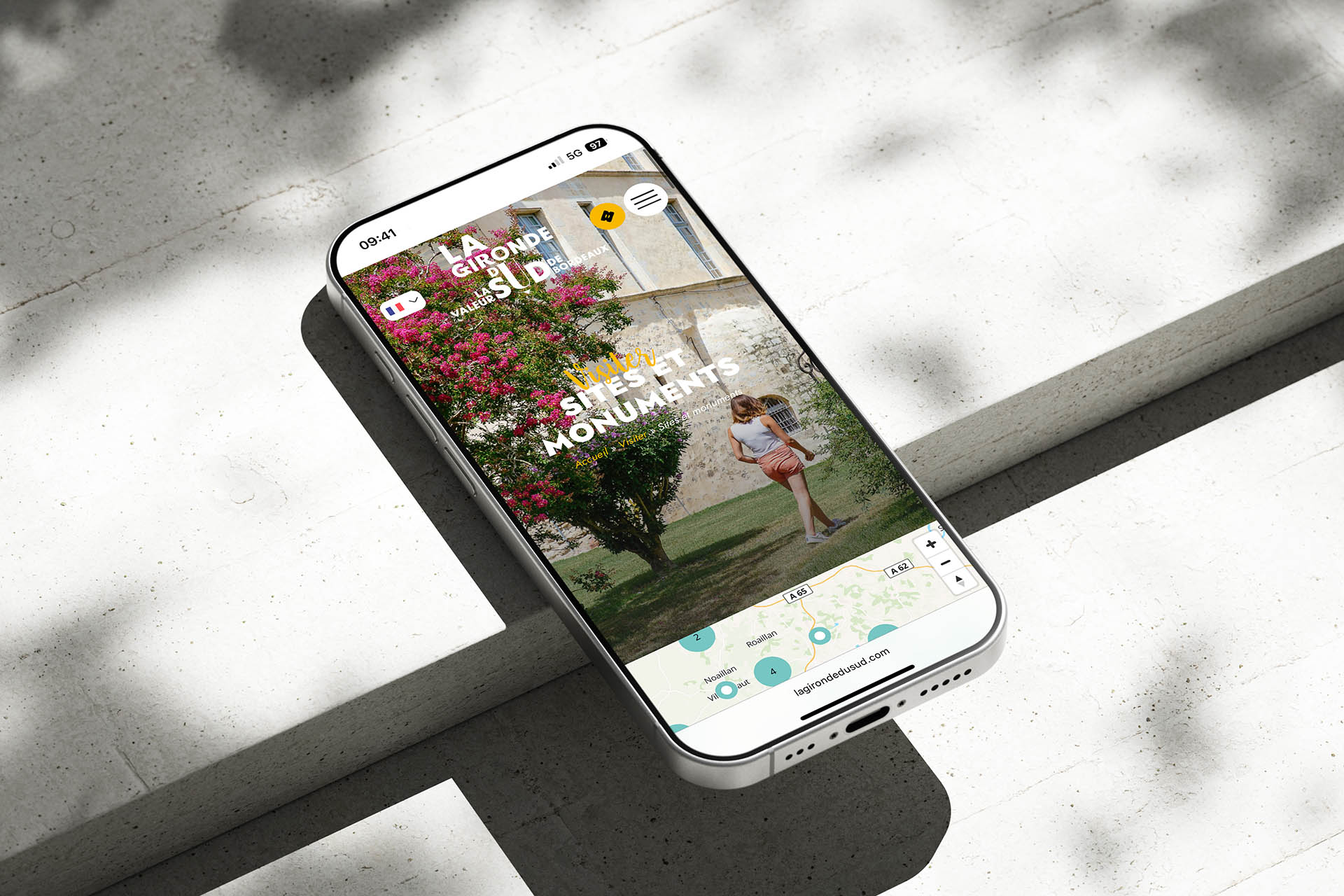 Site web mobile Gironde du Sud