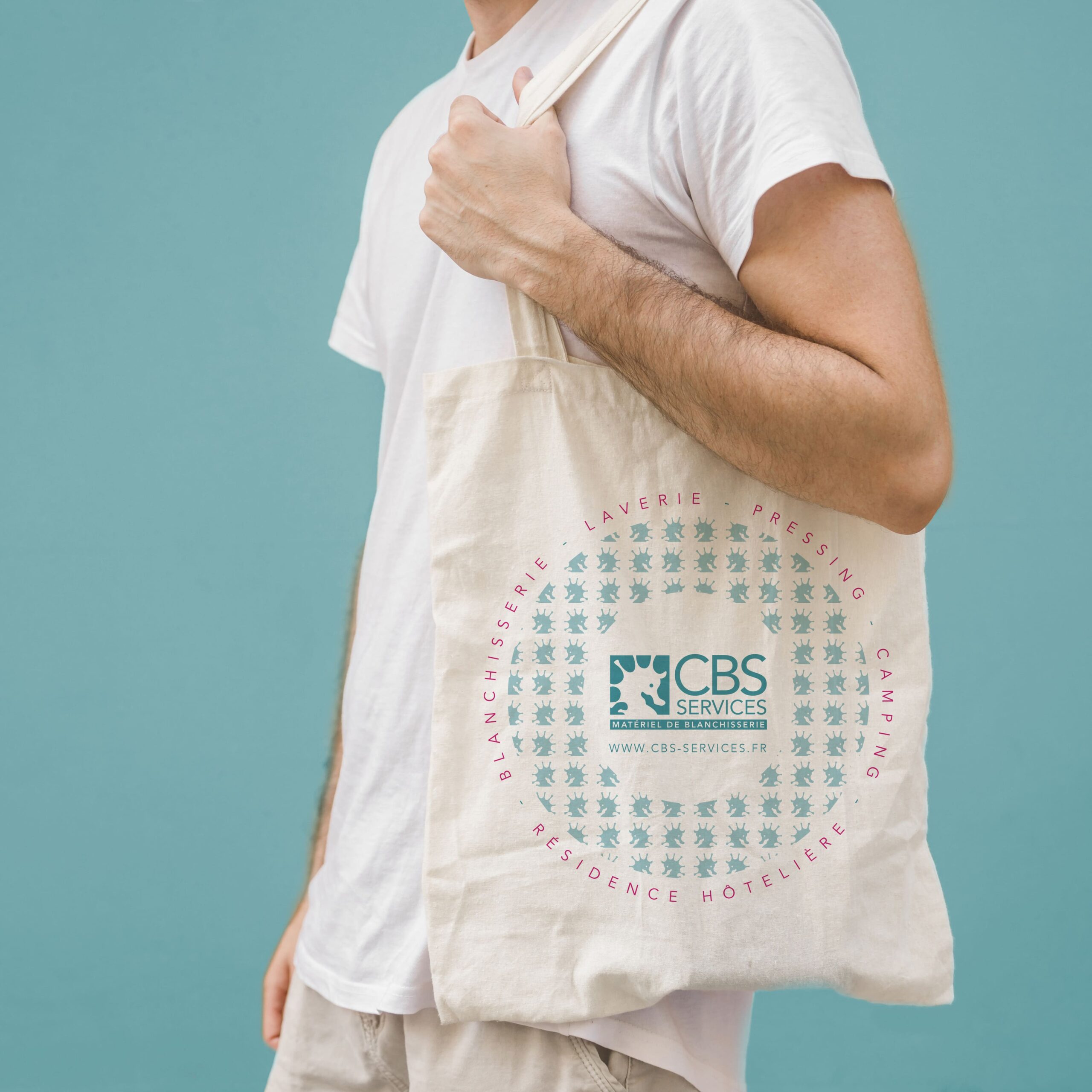 création totebag cbs services par l'agence de communication Com Together