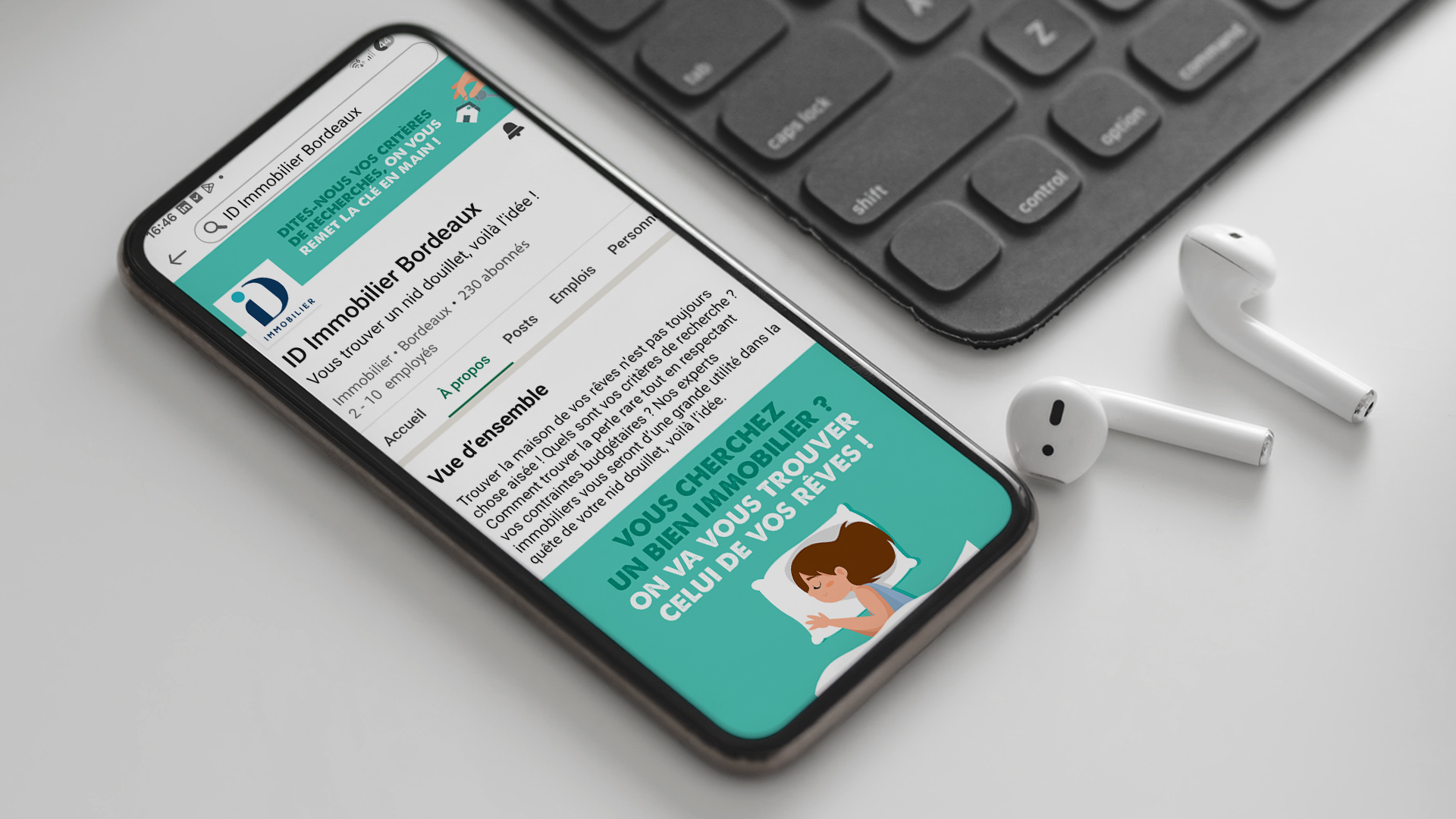 ID Immobilier sur linkedin